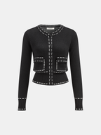 Contrast Trim Cardigan