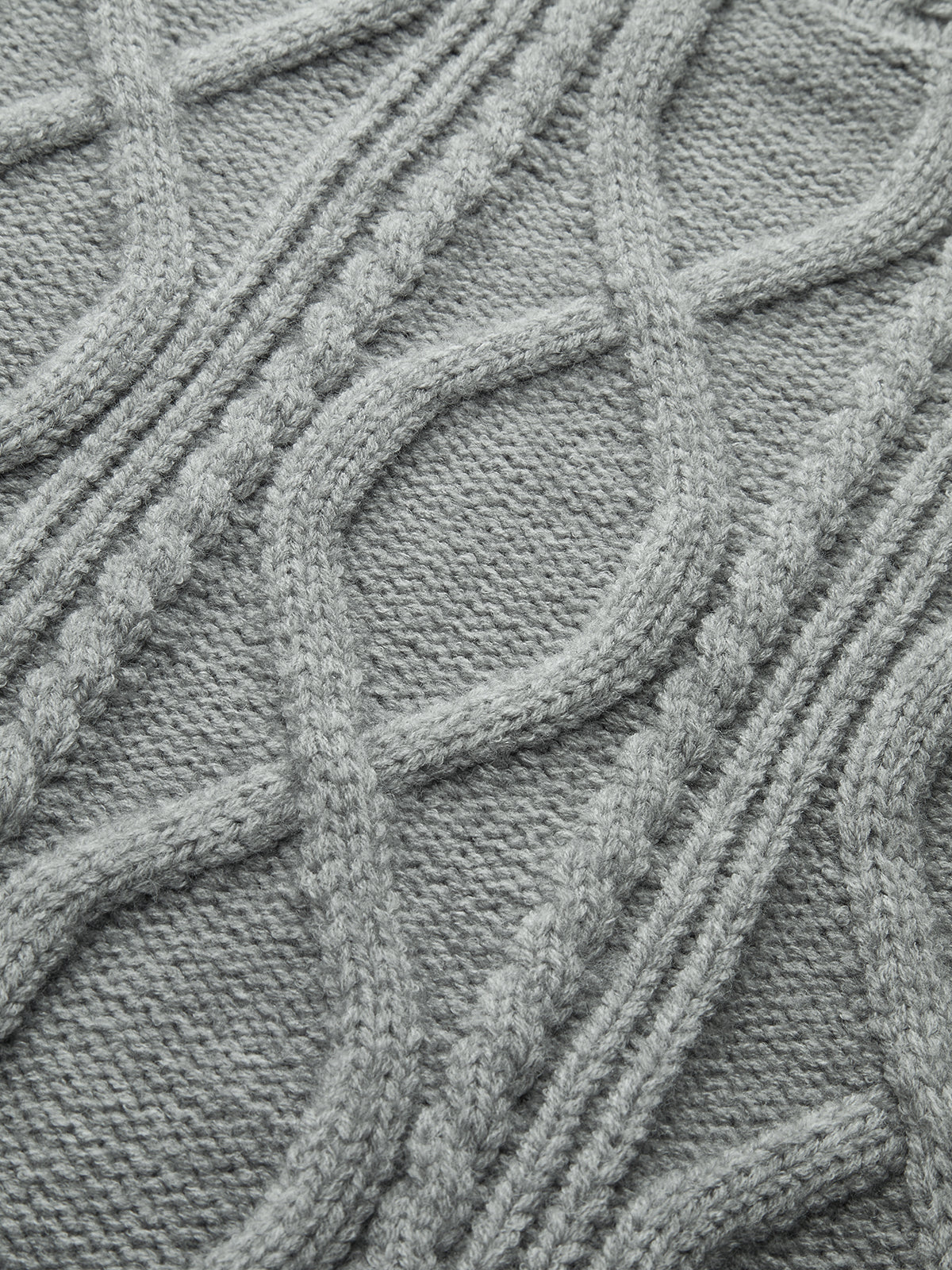 Cable Knit Mock Neck Sweater