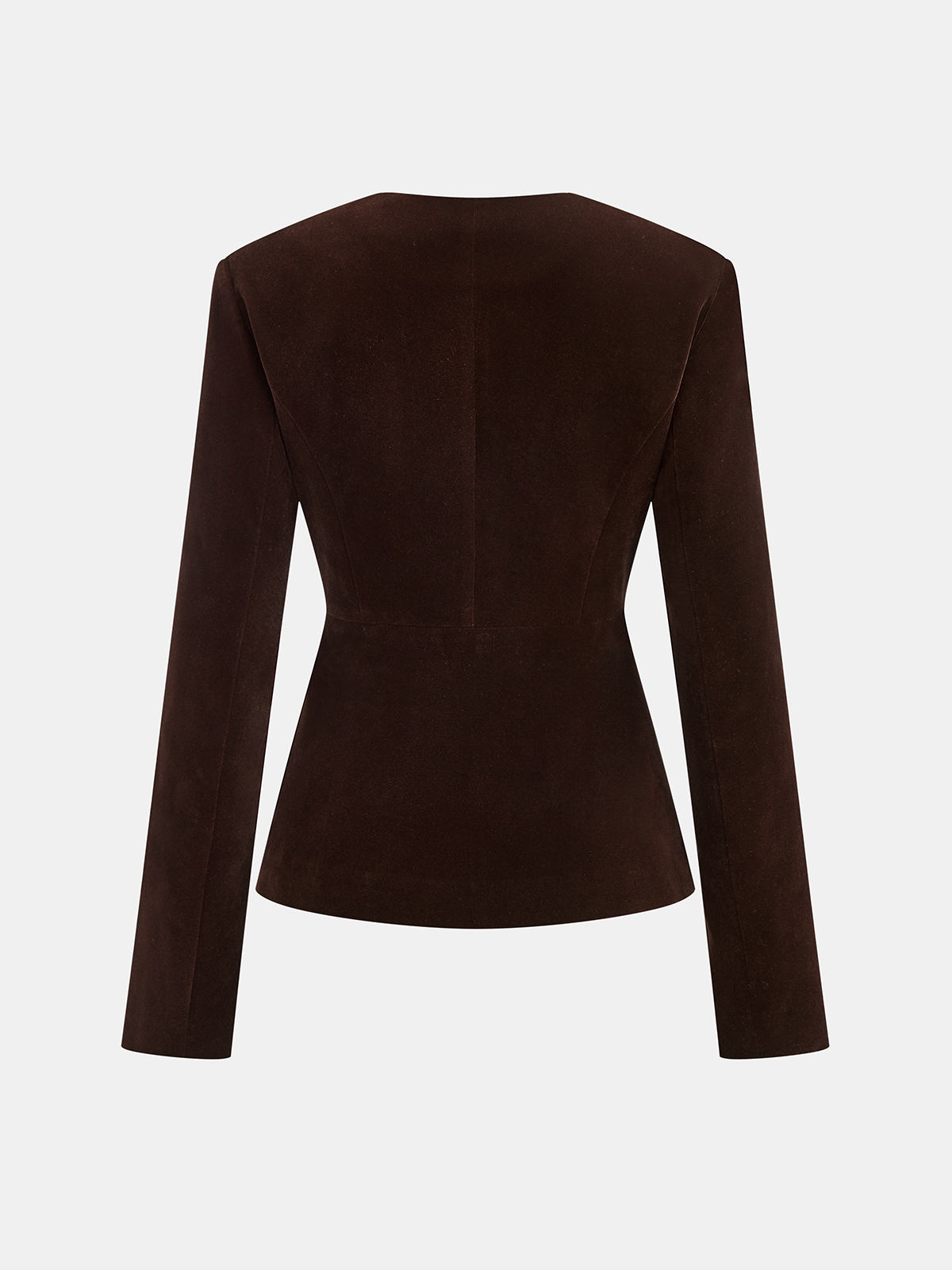 Metal Button Velvet Blazer