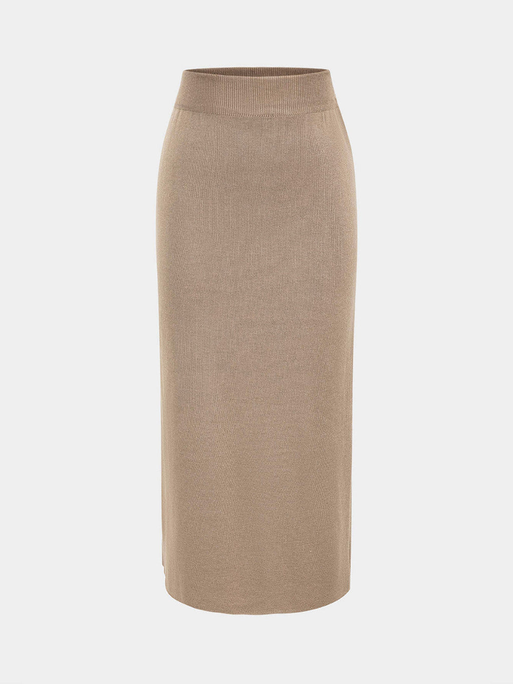 Knitted Peplum Top and Midi Skirt Set