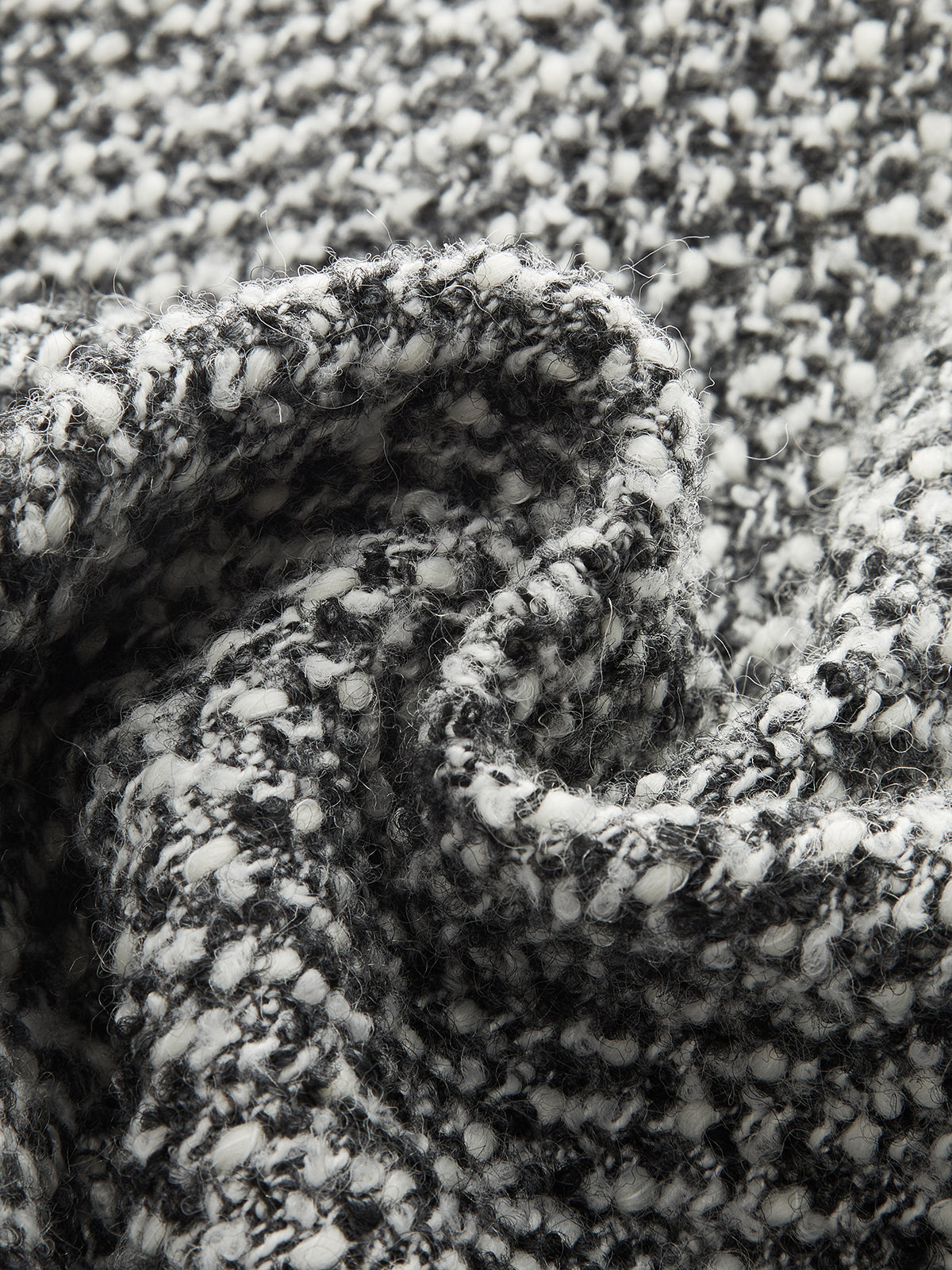 Metal Detail Tweed High-Waist Shorts