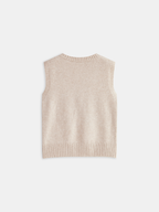 Tomato Patterned Wool Blend Knit Vest