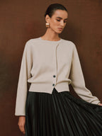 Button Detail Long Sleeve Sweater