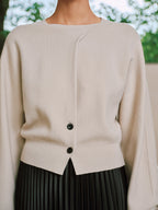 Button Detail Long Sleeve Sweater
