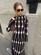 Geometric Pattern Knitted Top