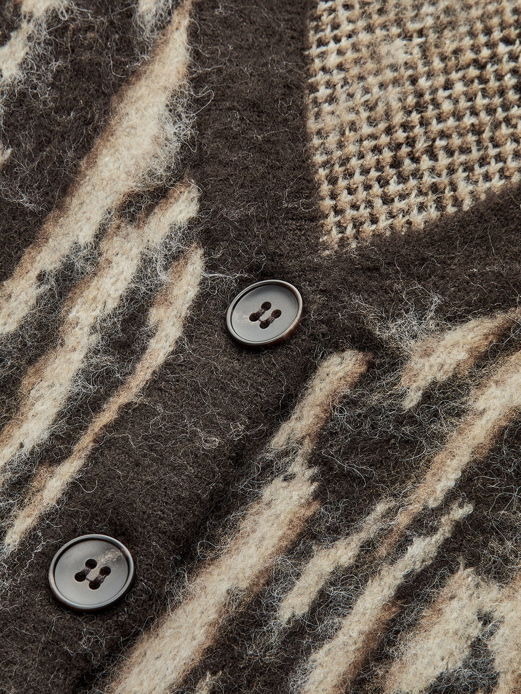 Button-Front Animal Print Knitted Vest