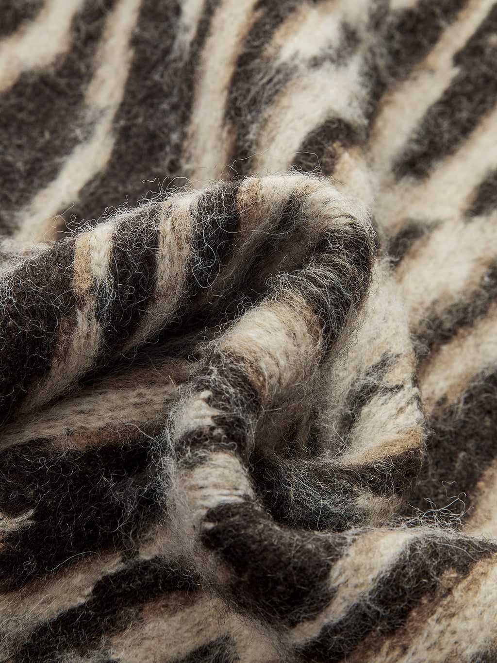 Button-Front Animal Print Knitted Vest