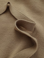 Cut-Out Shoulder Tie-Back Sweater