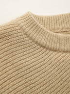 Asymmetric Wrap Knit Sweater