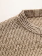Asymmetric Cut-Out Shoulder Sweater