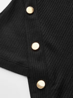 Asymmetric Ribbed Knit Top