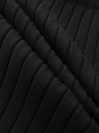 Knit Cap Sleeve Top and Midi Skirt Set