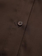 Ribbed Knit Panel Belted Shirt Dress
