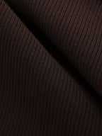 Ribbed Knit Panel Belted Shirt Dress