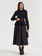 Cashmere-Blend Cable-Knit Sweater without Belt