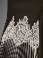Contrast Lace Hem Knit Top