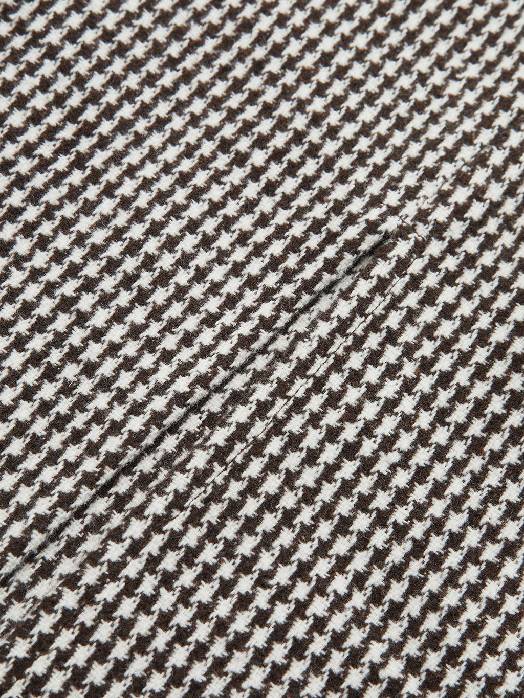 Houndstooth Tweed Belted Midi Skirt