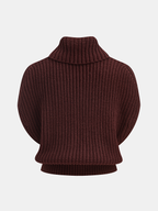 Cowl Neck Chunky Sweater Vest
