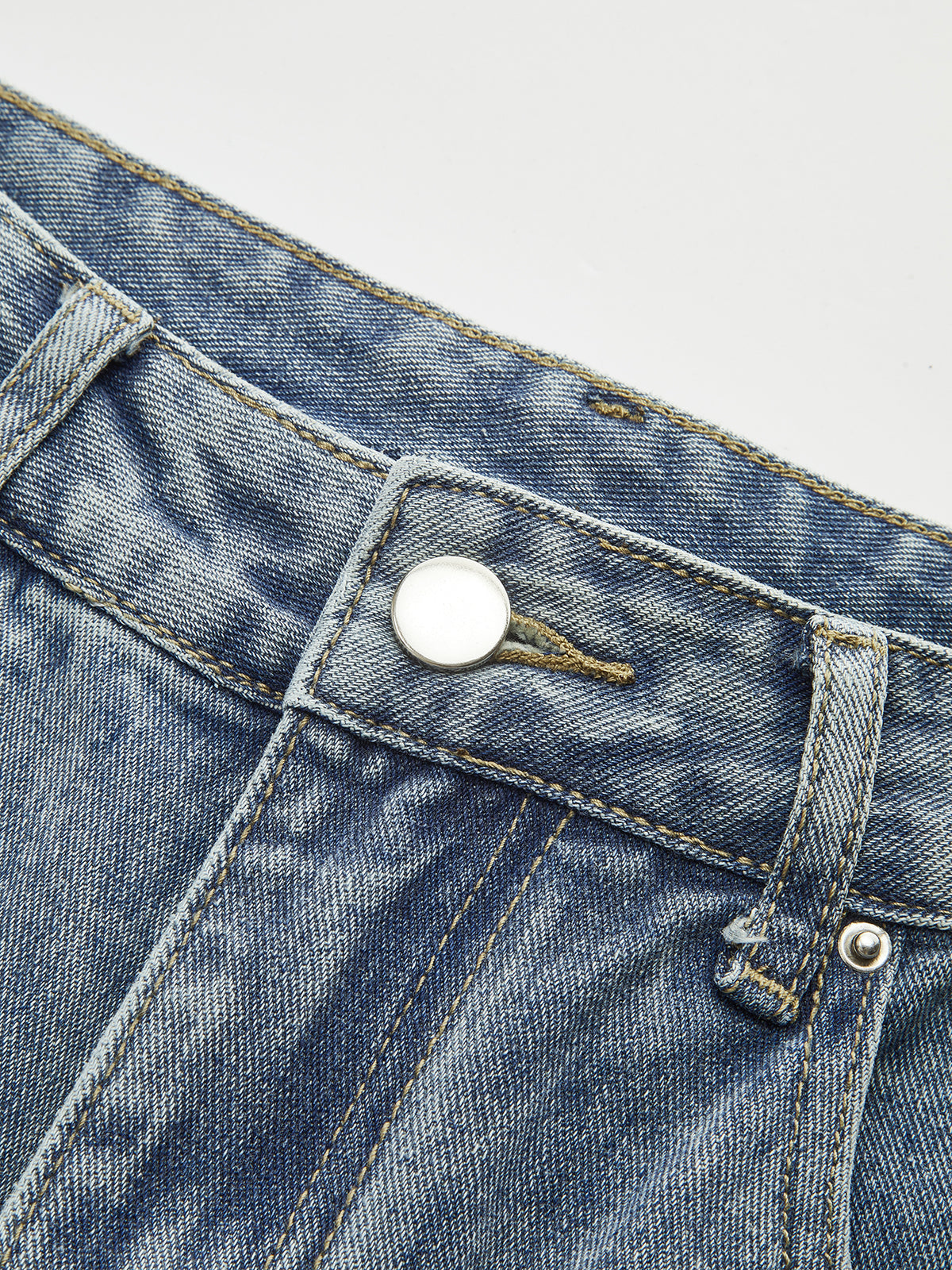 High-Waisted Wide-Leg Denim Jeans