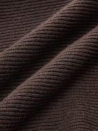 Side Pleats Turtleneck Cinched-Waist Knit Sweater