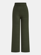 Cable Knit Sweater & Wide-Leg Pant Set