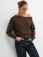 Off-Shoulder Knit Sweater