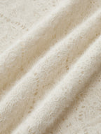 Lace-Texture Square-Neck Knit Top