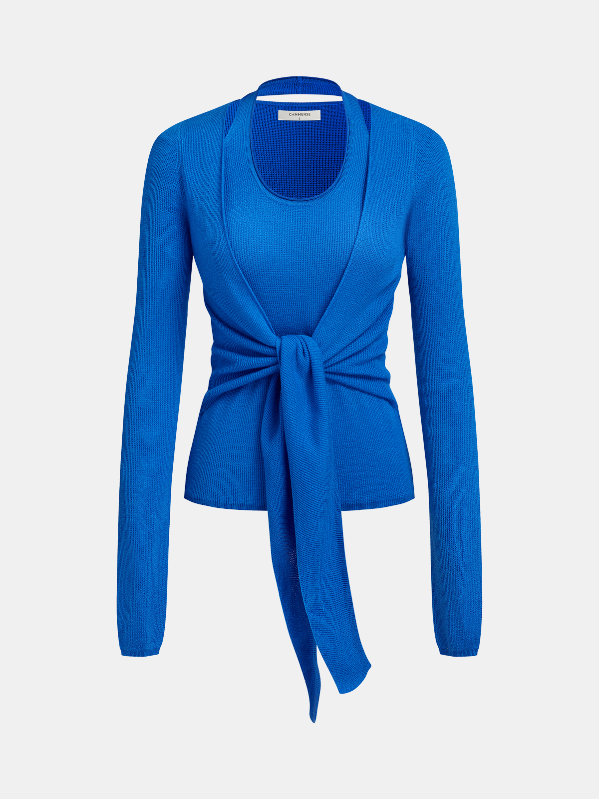 2-in-1 Knot-Front Ribbed Top