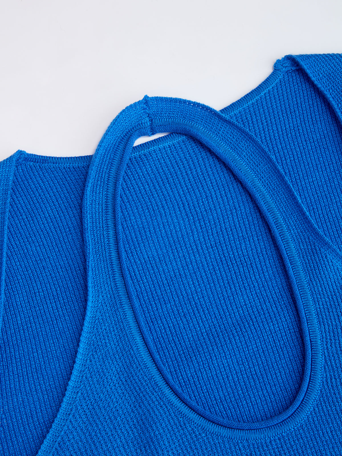 2-in-1 Knot-Front Ribbed Top