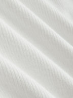 Pearl Trim Ribbed Knit Top