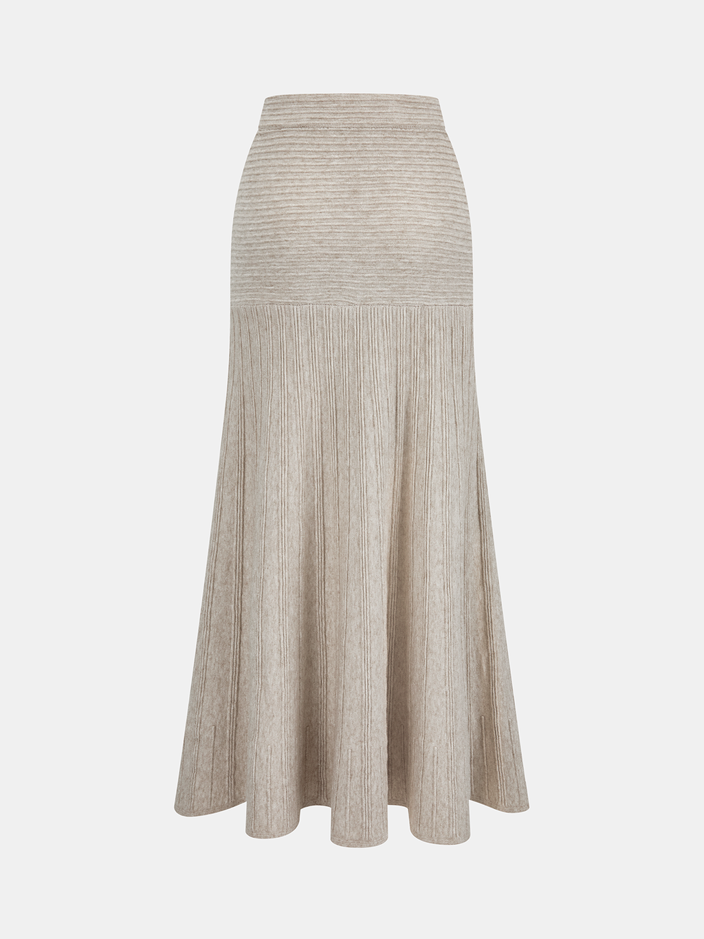 Textured Knit A-Line Midi Skirt