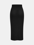 Knit Zipper Jacket & Pencil Skirt Set