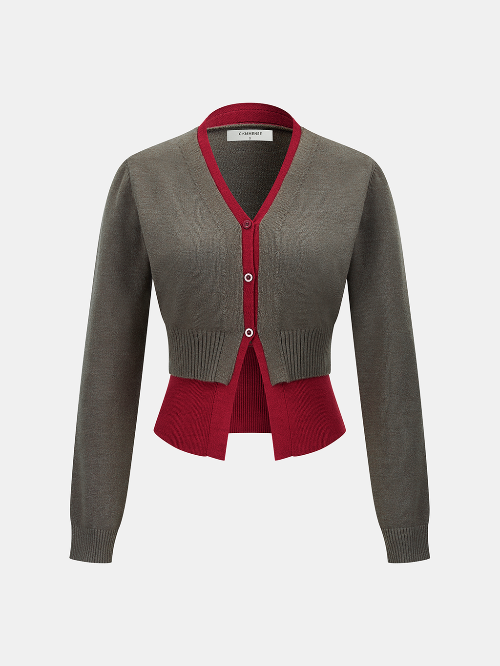 Color-Block V-Neck Sweater