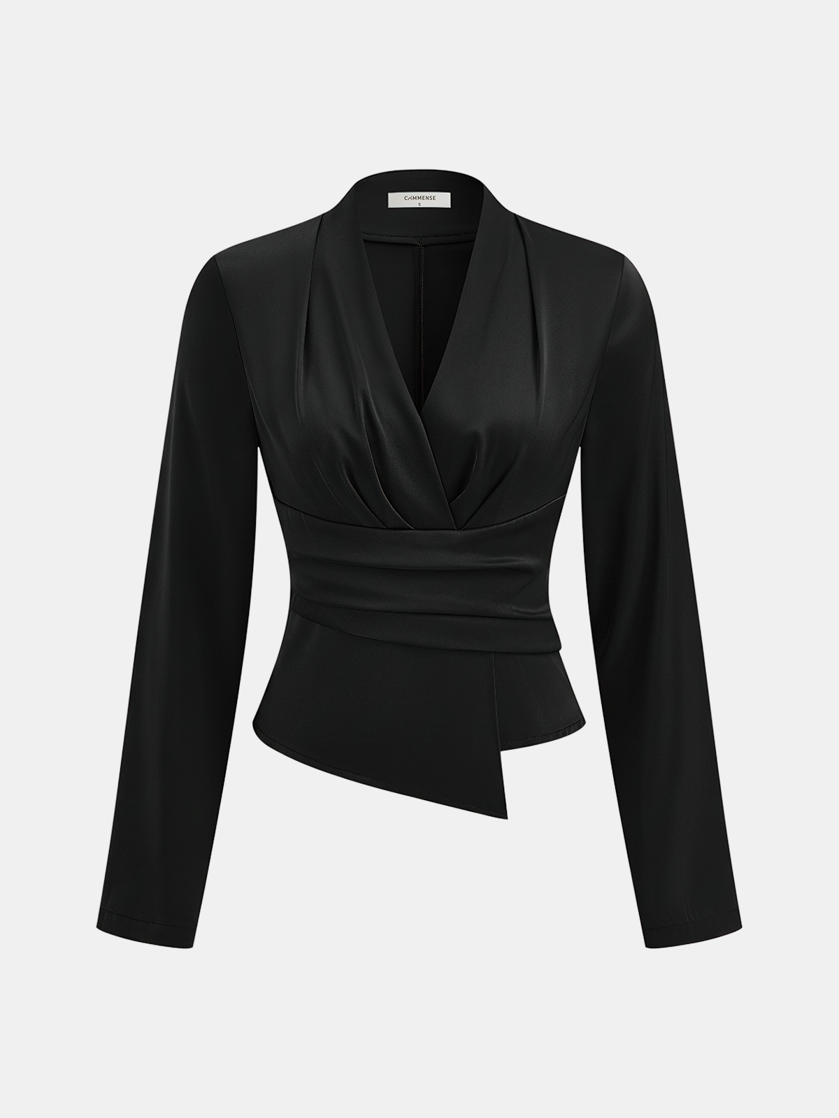 V-Neck Asymmetric Blouse