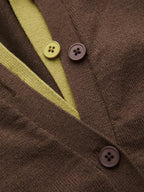 2 in 1 Layered Puff-Sleeve Cardigan