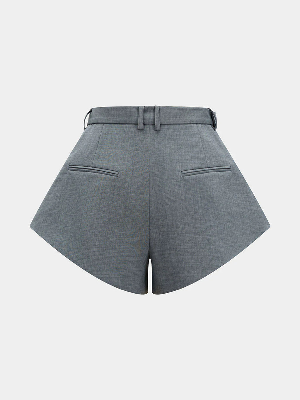Belted Tailored Pleated Shorts