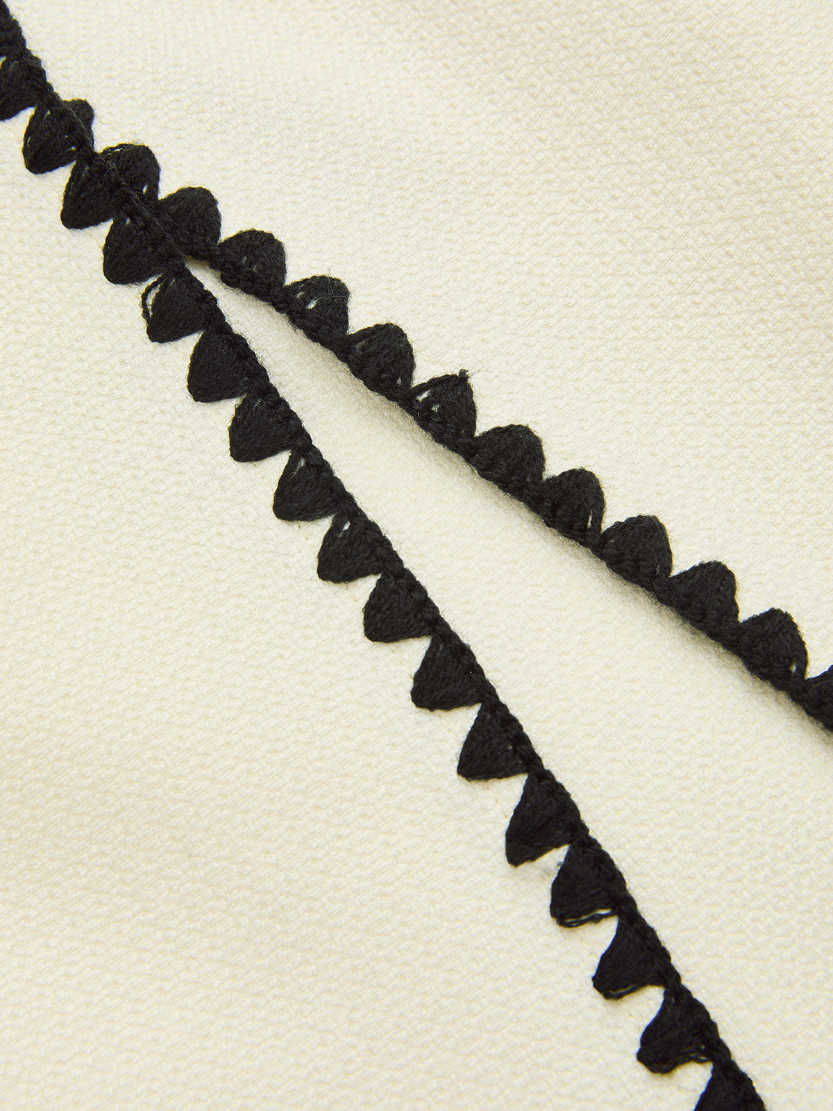 Scalloped Trim Asymmetrical Mini Skirt