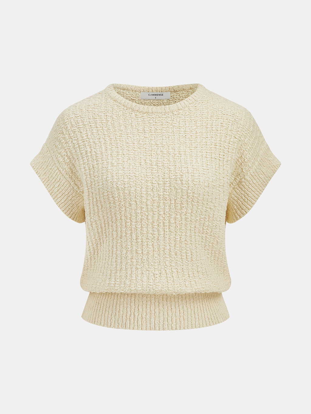 Textured Knit Top & Drawstring Mini Skirt Set