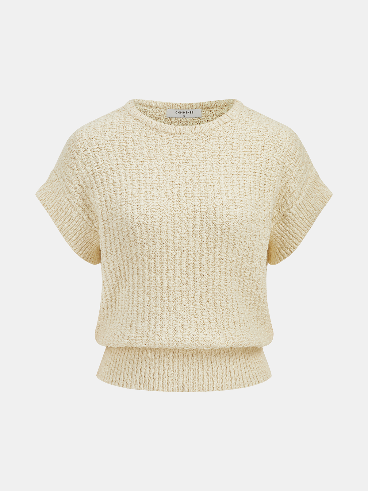 Textured Knit Top & Drawstring Mini Skirt Set