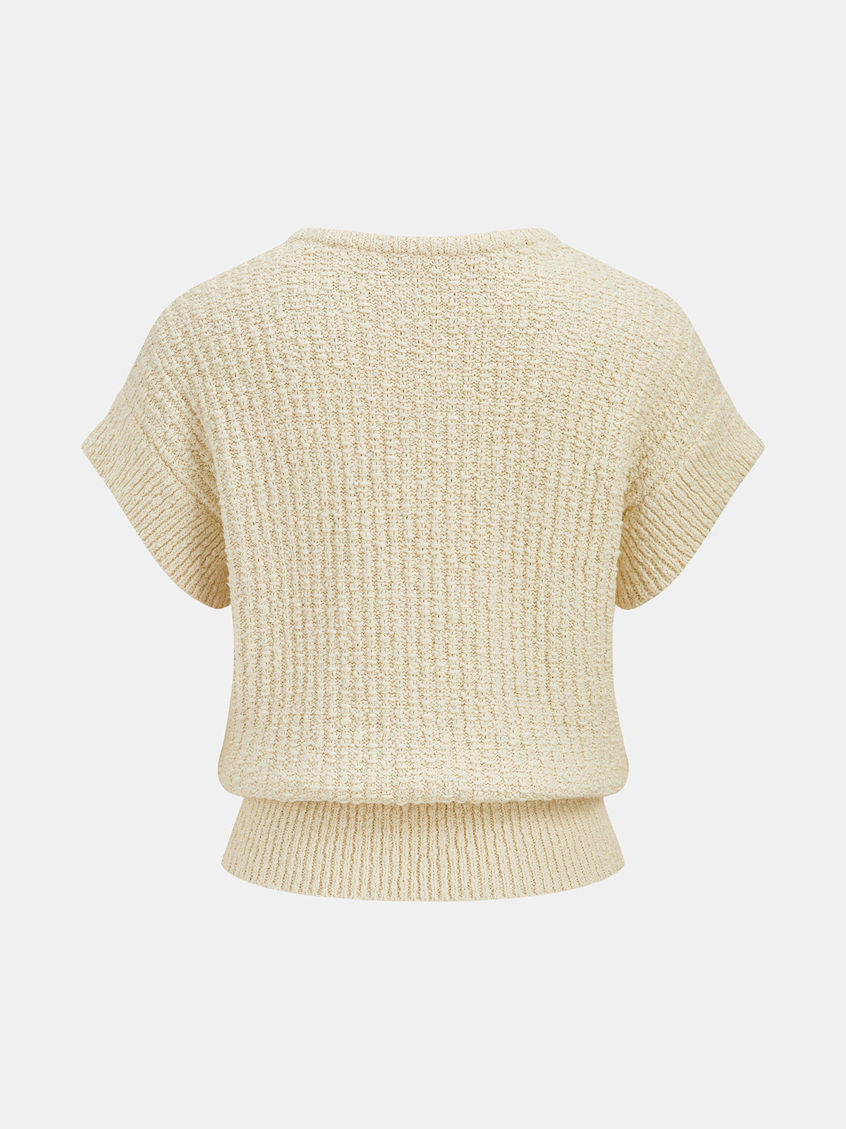 Textured Knit Top & Drawstring Mini Skirt Set