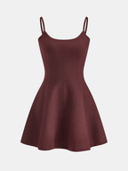 Umbrella Hem Knit Cami Mini Dress