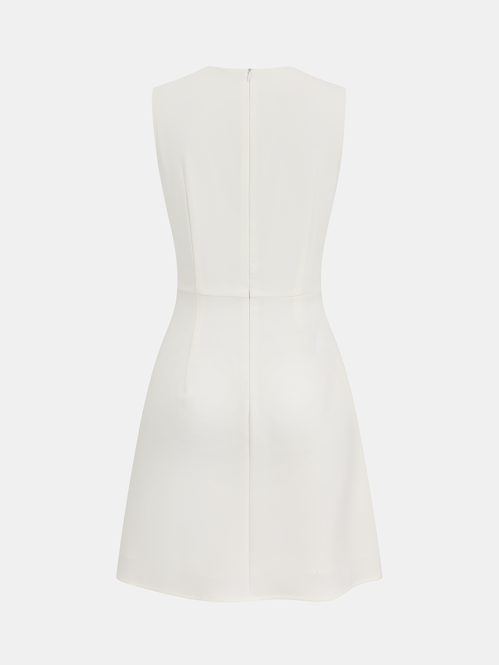 Chain Detail Pleated Sleeveless Mini Dress