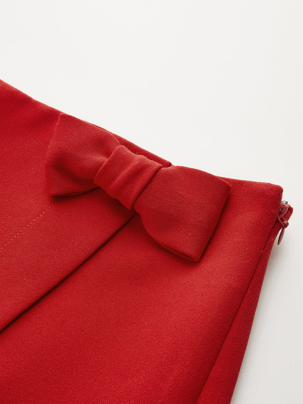 Bow Detail Asymmetric Wrap Skort