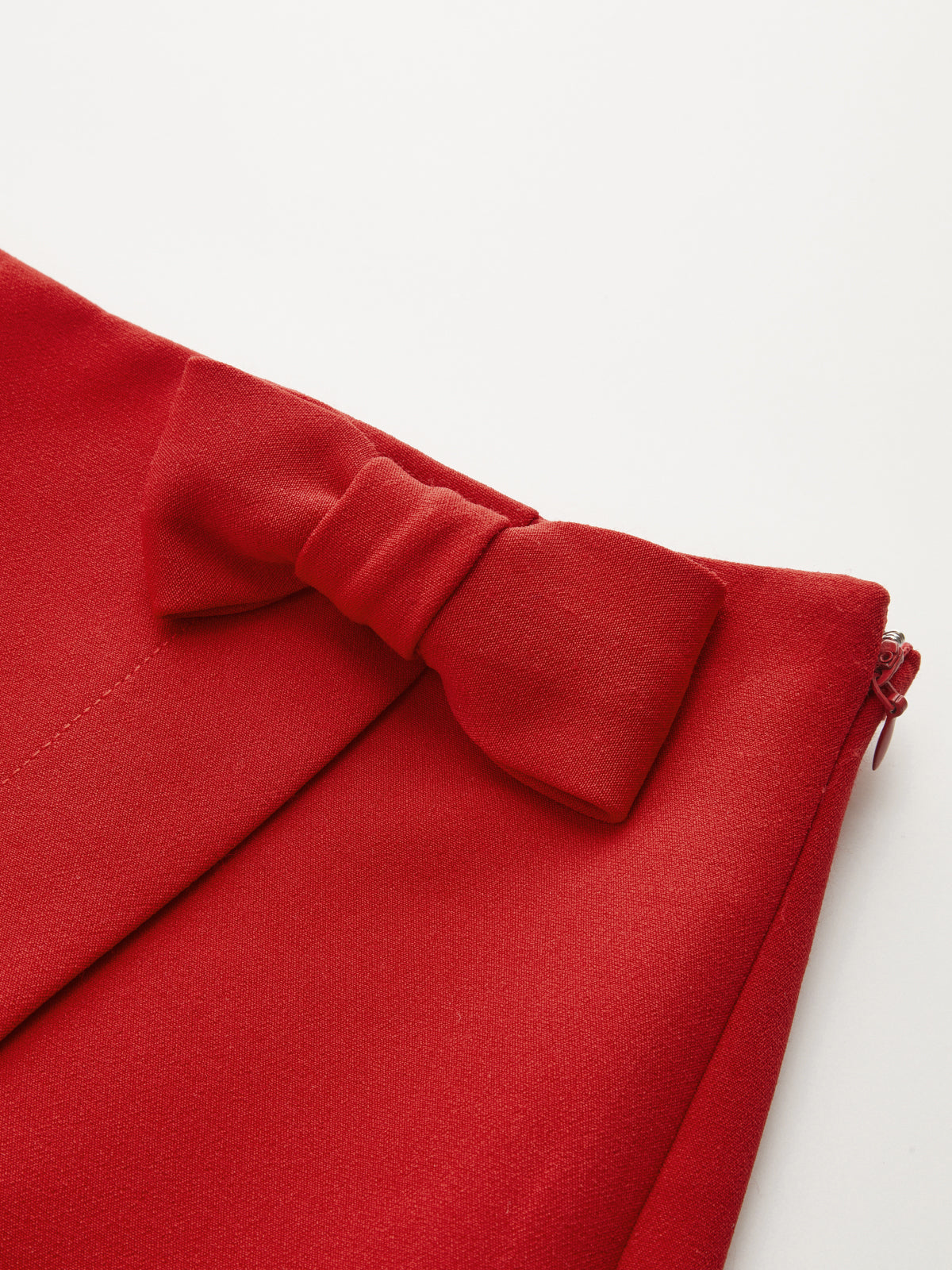 Bow Detail Asymmetric Wrap Skort