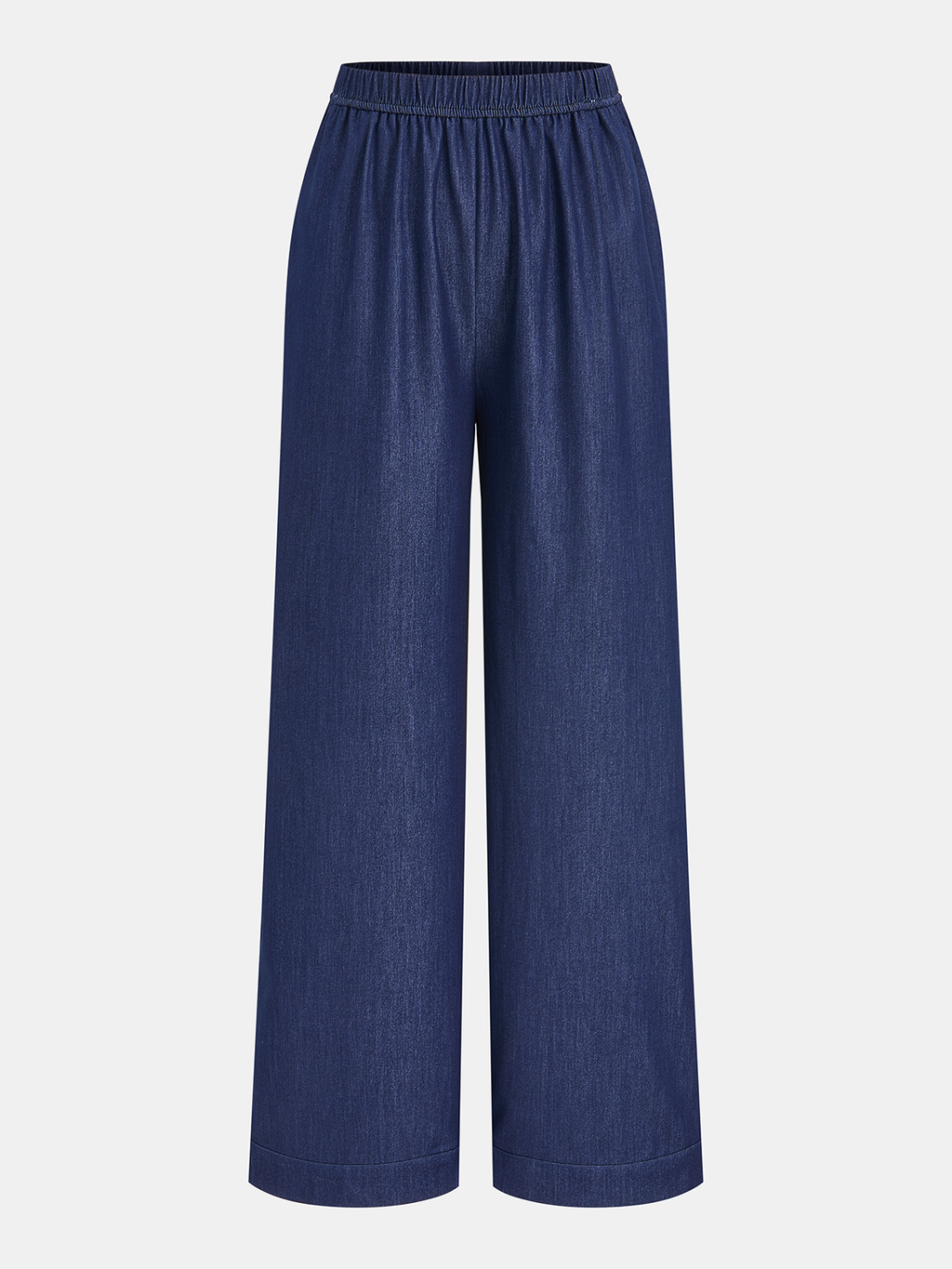 Faux Denim Tie-Waist Vest & Pants Set