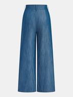 Cross-Tie Crop Top & Wide-Leg Pants Set
