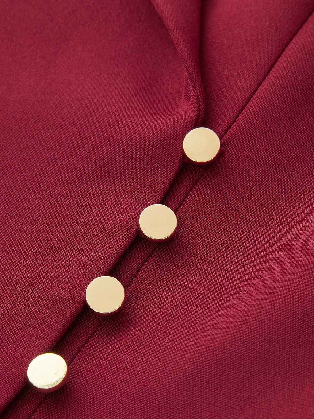 Metal Button Asymmetric Sleeveless Blazer Vest