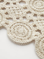 Crochet Circular Pattern Long Sleeve Crop Top