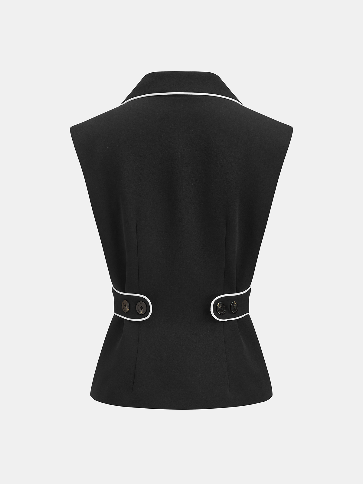 Contrast Trim Blazer Vest & Pants Set