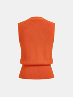 Decorative Button V Neck Knit Vest